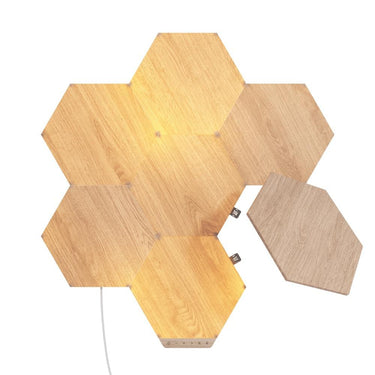 nanoleaf elements wood look starter kit (7 pack)